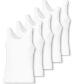 5 pack - Fijnrib - onderhemd