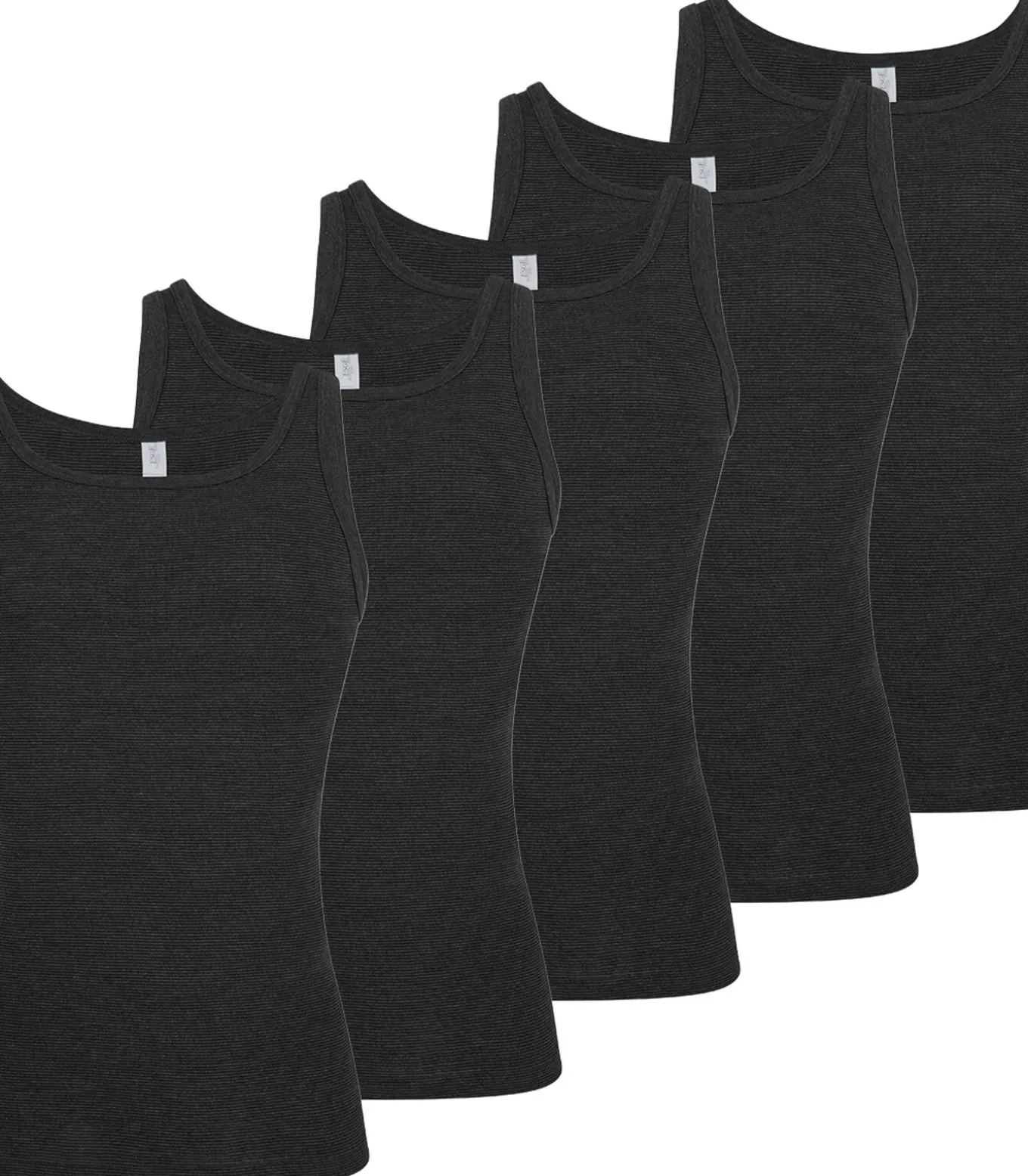 5 pack - Fijnrib Jeans - onderhemd