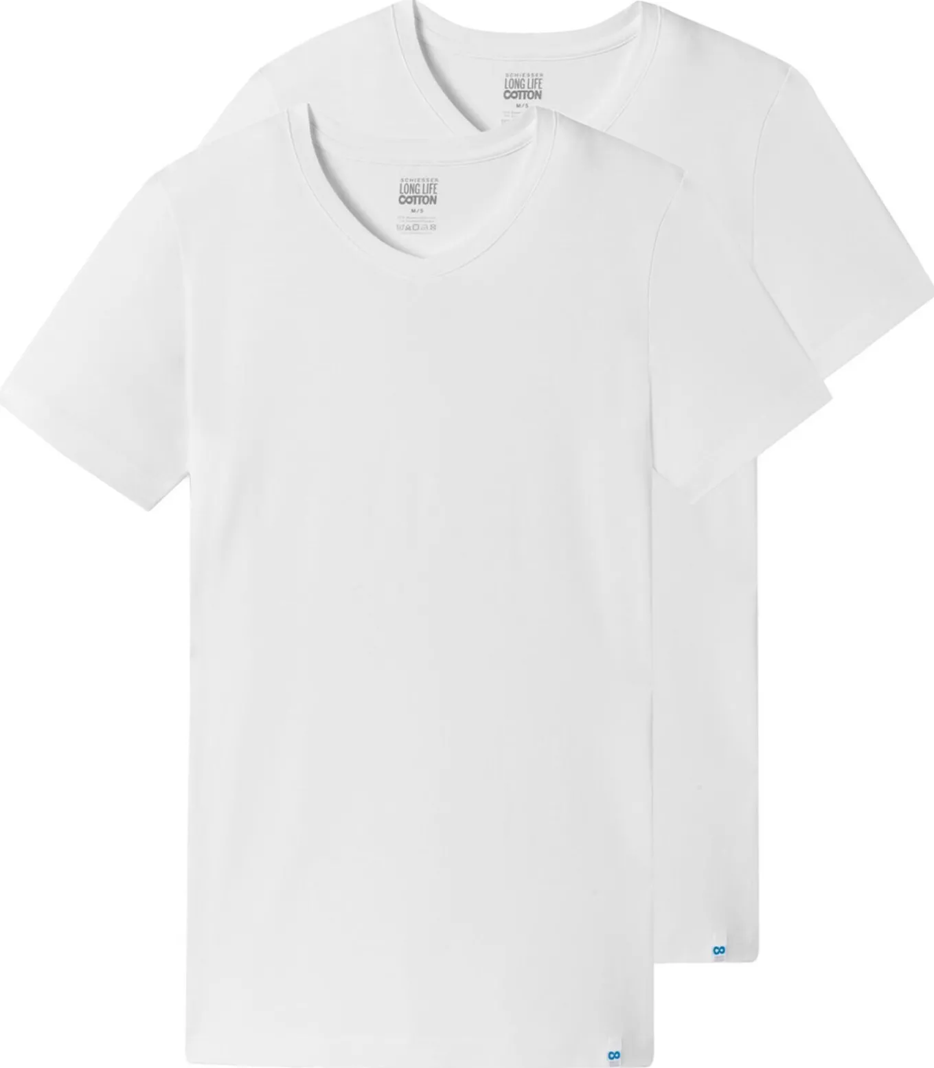 2 pack Long Life Cotton - t-shirt met V-hals