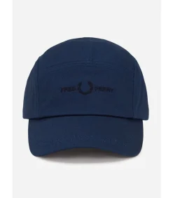 5 panel flap twill cap - tennis blue