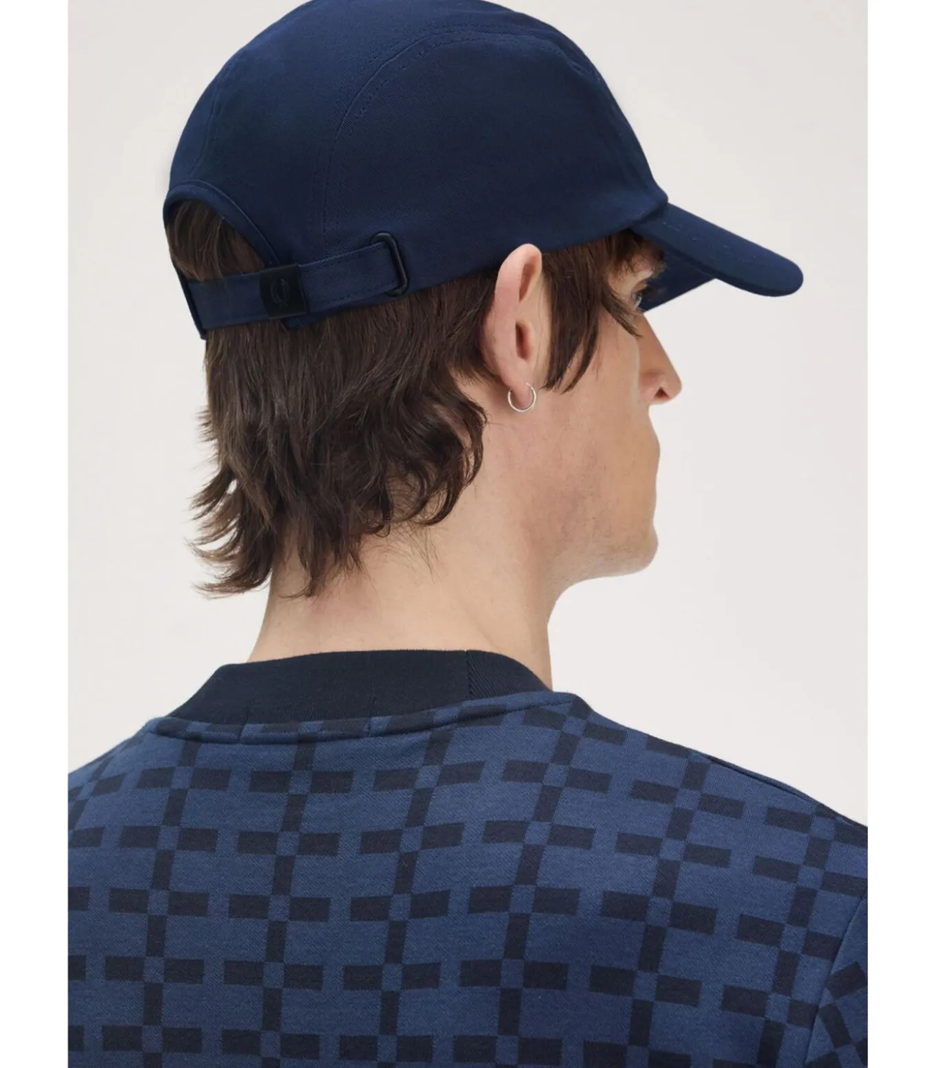 5 panel flap twill cap - tennis blue
