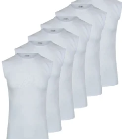 6 stuks heren mouwloze shirts - 100% katoenen shirt zonder mouwen - Naadloos - ondergoed