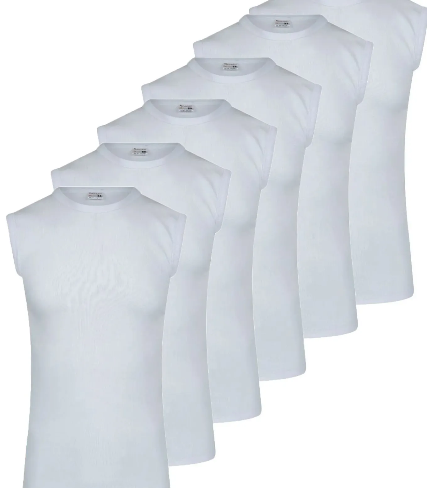 6 stuks heren mouwloze shirts - 100% katoenen shirt zonder mouwen - Naadloos - ondergoed