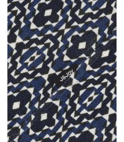 Abstract blauw en wit poloshirt voor heren