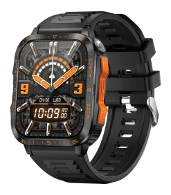 ADVENTURER – Zwarte rechthoekige kast – Zwarte siliconen armband
