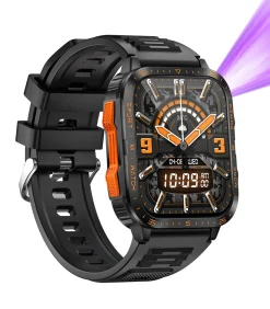 ADVENTURER – Zwarte rechthoekige kast – Zwarte siliconen armband