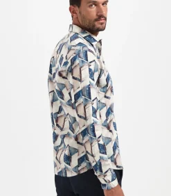 Allover geprint hemd met geometrisch dessin