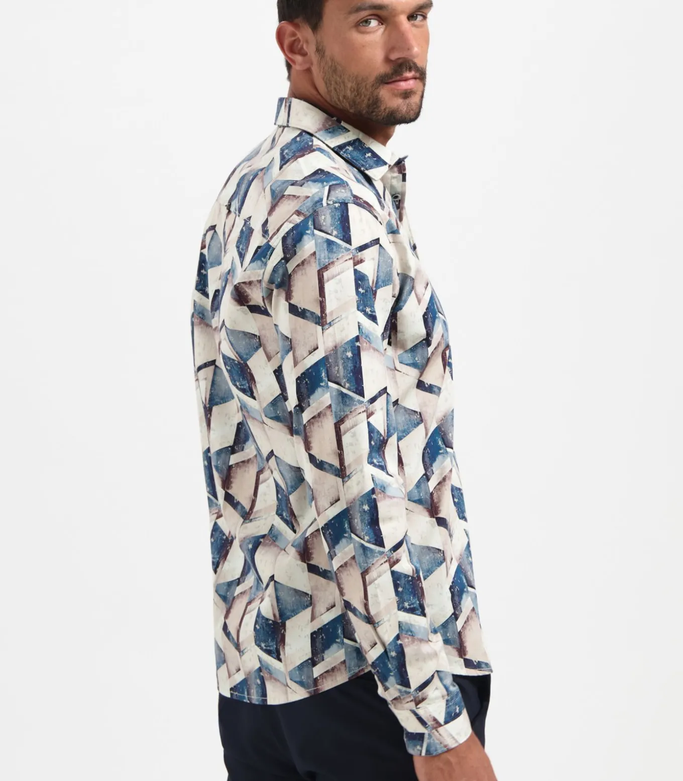 Allover geprint hemd met geometrisch dessin