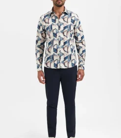 Allover geprint hemd met geometrisch dessin