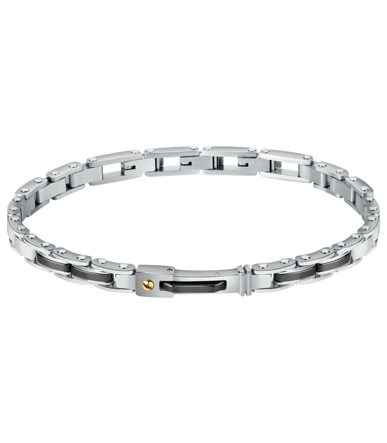Armband in staal, geelgoud PVD, email, keramiek PREMIUM