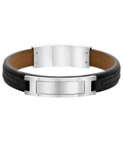 Armband Leer - zilverkleurig