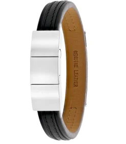 Armband Leer - zilverkleurig
