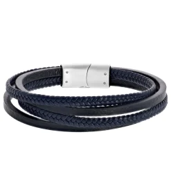 Armband Leer zilverkleurig