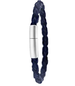 Armband Leer zilverkleurig