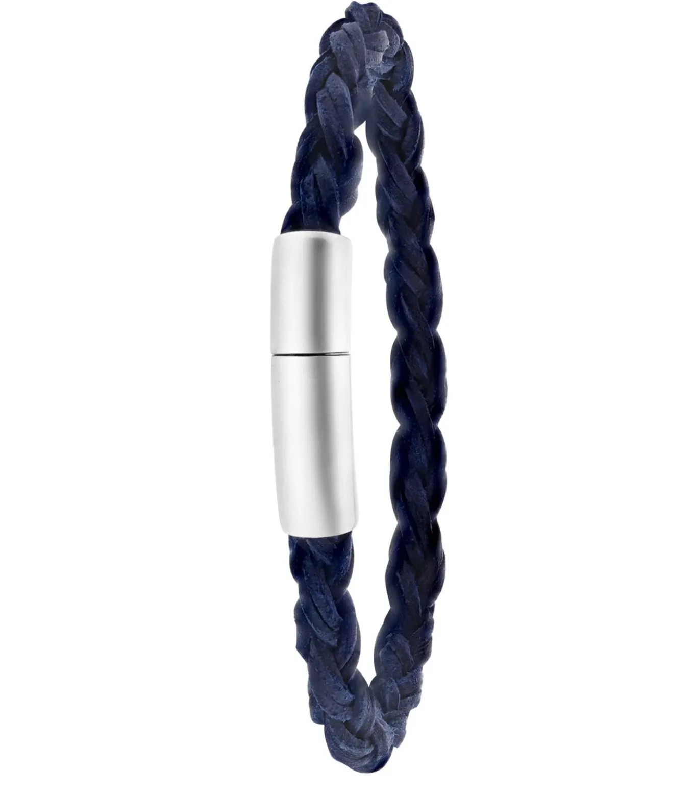 Armband Leer zilverkleurig