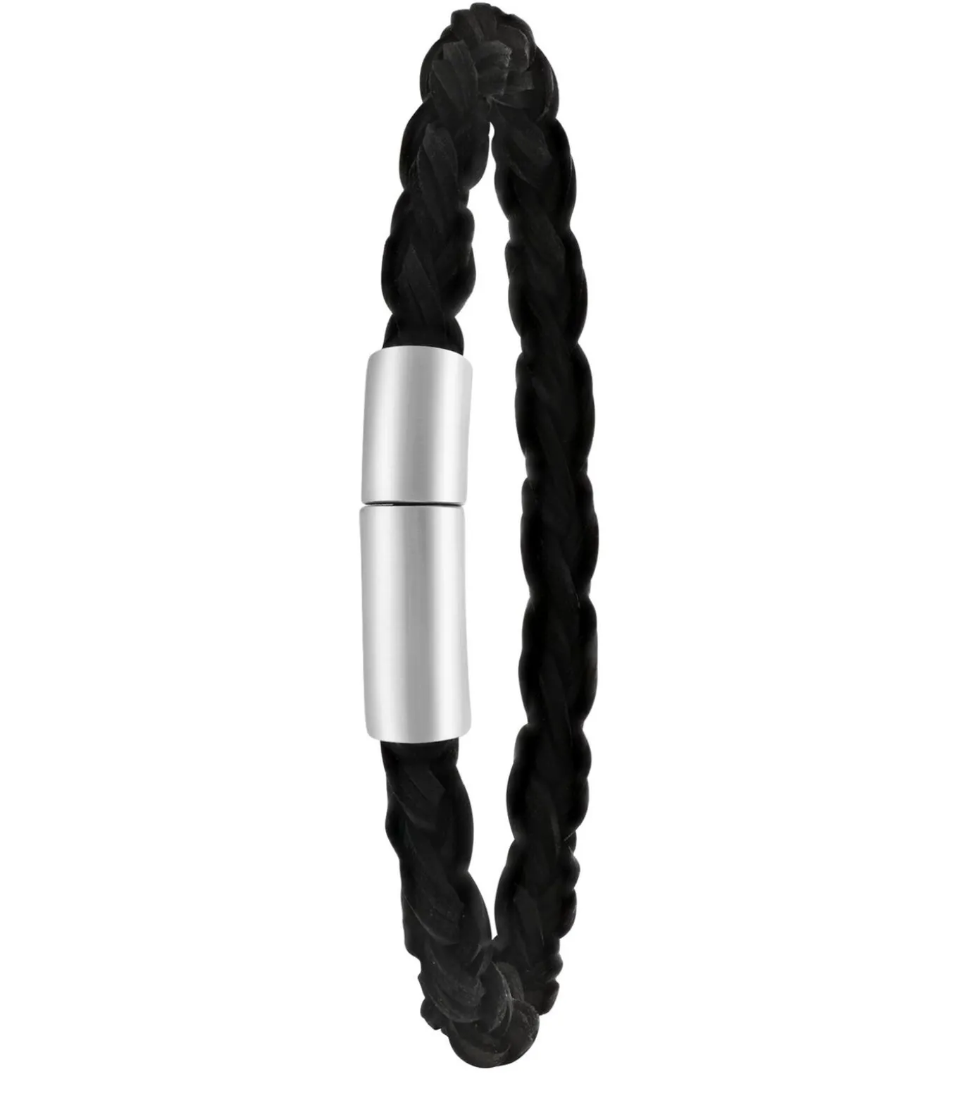 Armband Leer zilverkleurig