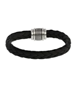 Armband Leer zilverkleurig