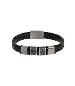 Armband Leer zwart