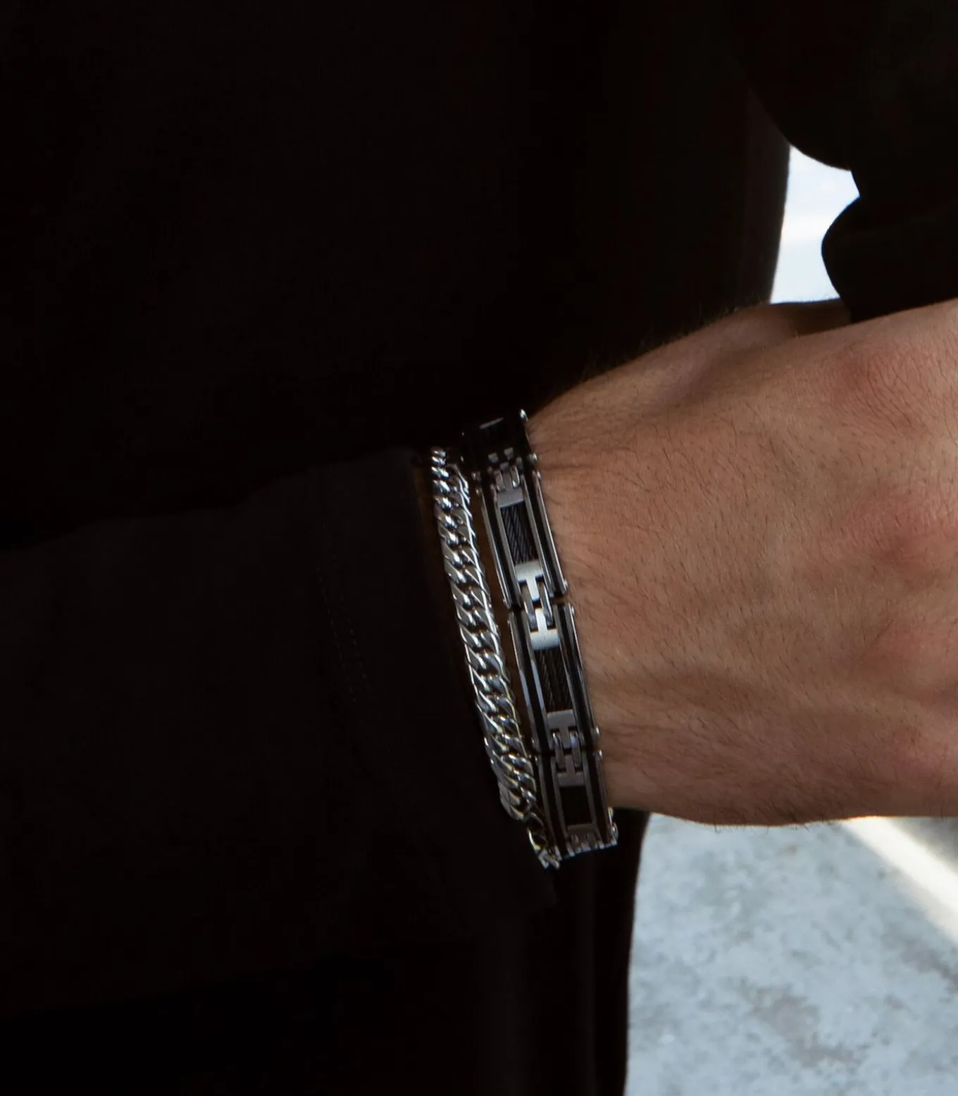 Armband Staal zilverkleurig
