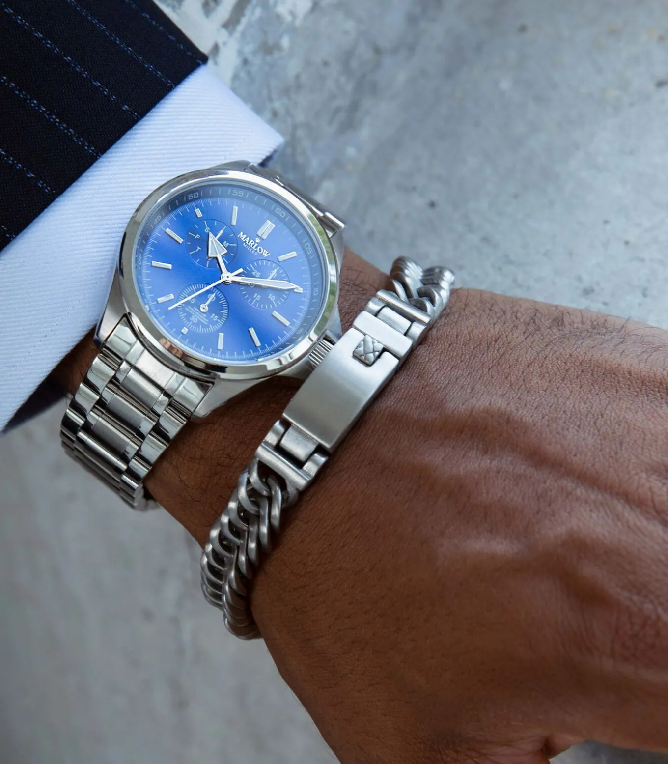 Armband Staal zilverkleurig