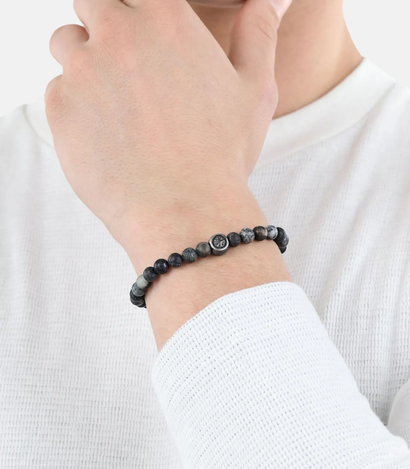 Armband voor mannen, roestvrij staal | Kompas