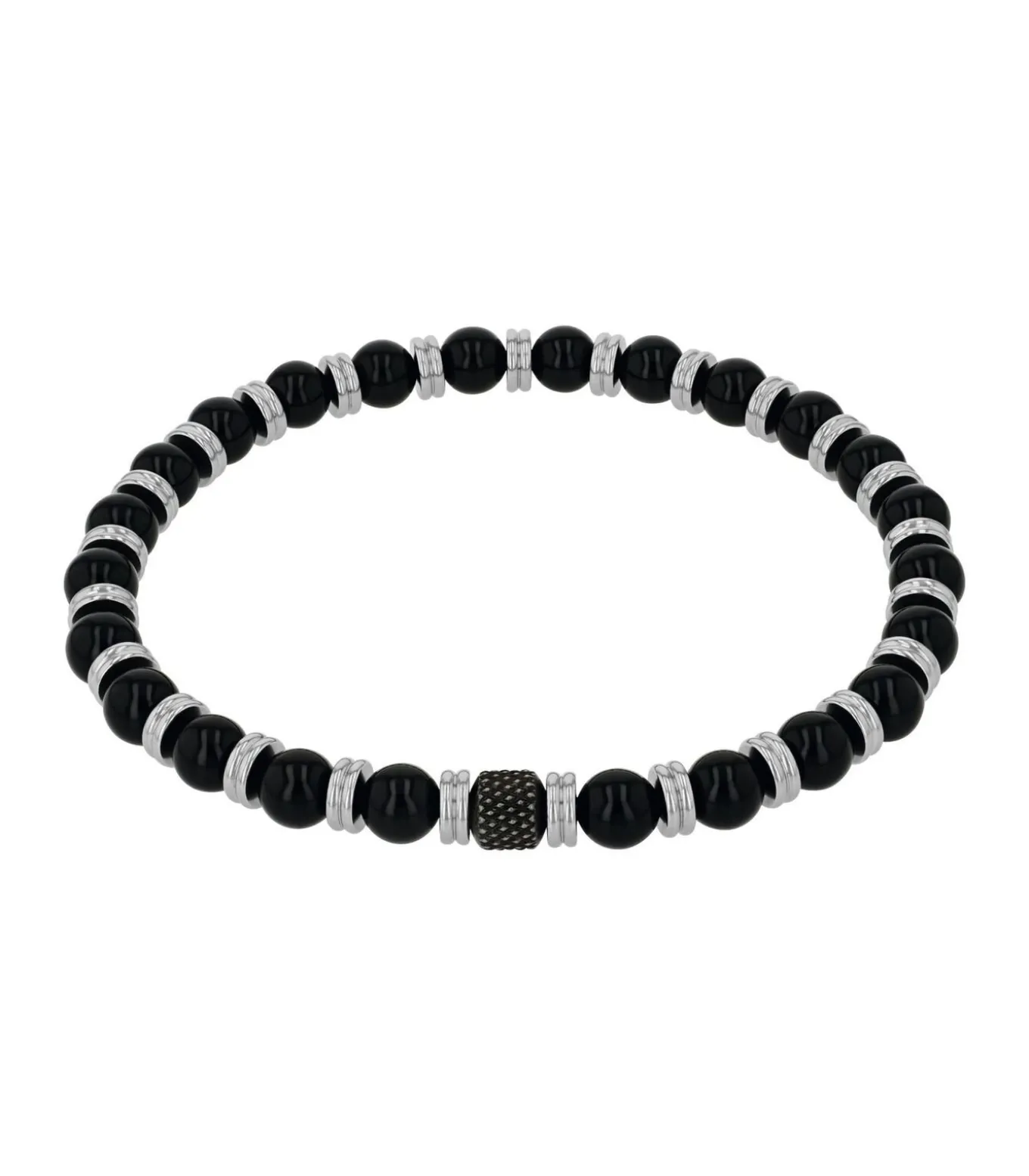 Armband voor mannen, roestvrij staal, agaat