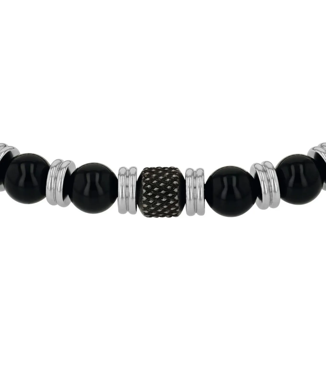 Armband voor mannen, roestvrij staal, agaat