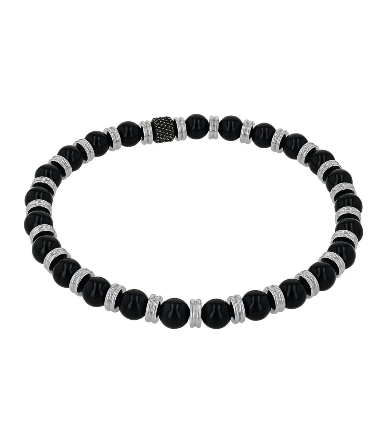 Armband voor mannen, roestvrij staal, agaat