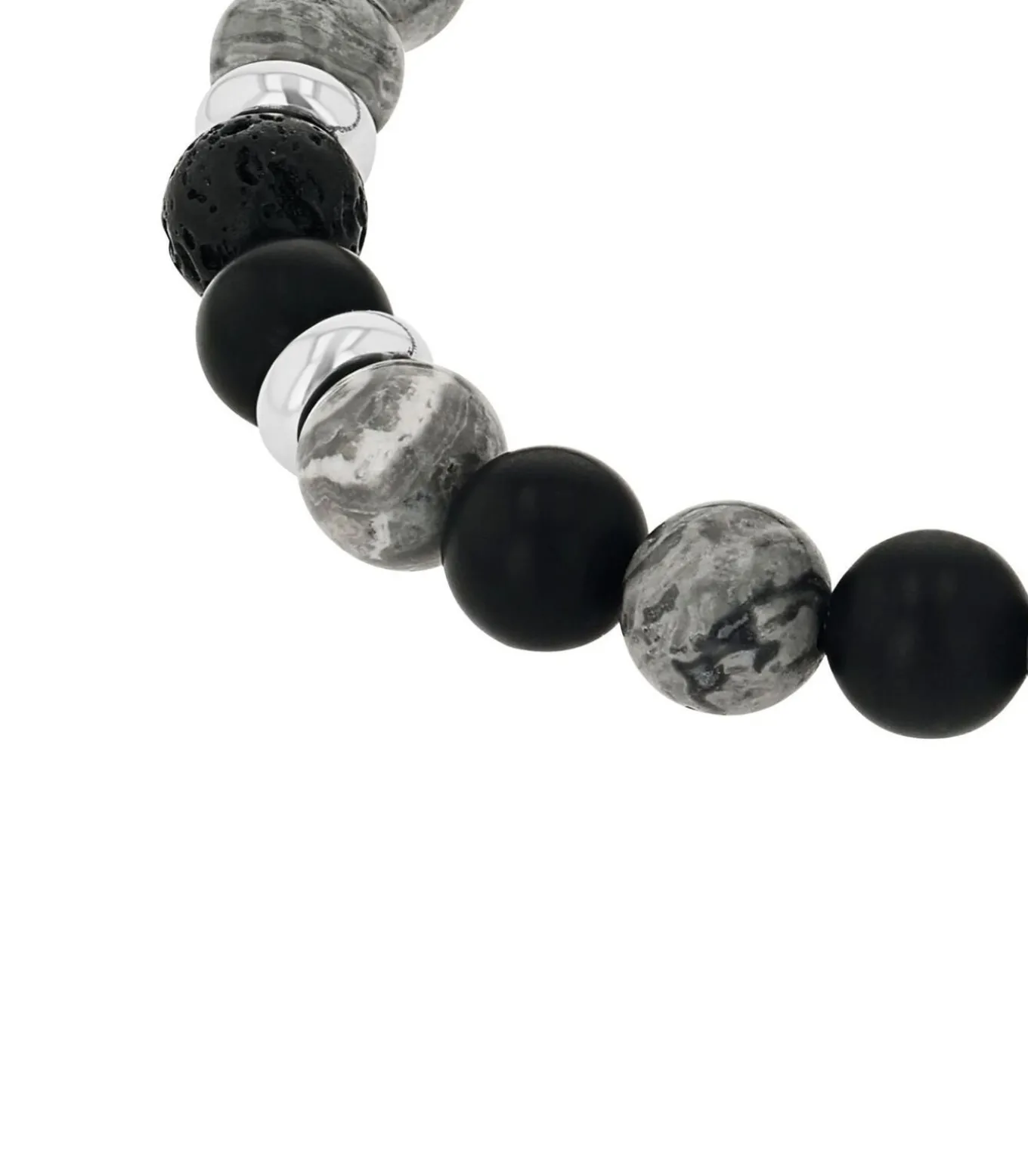 Armband voor mannen, roestvrij staal, jaspis, agaat