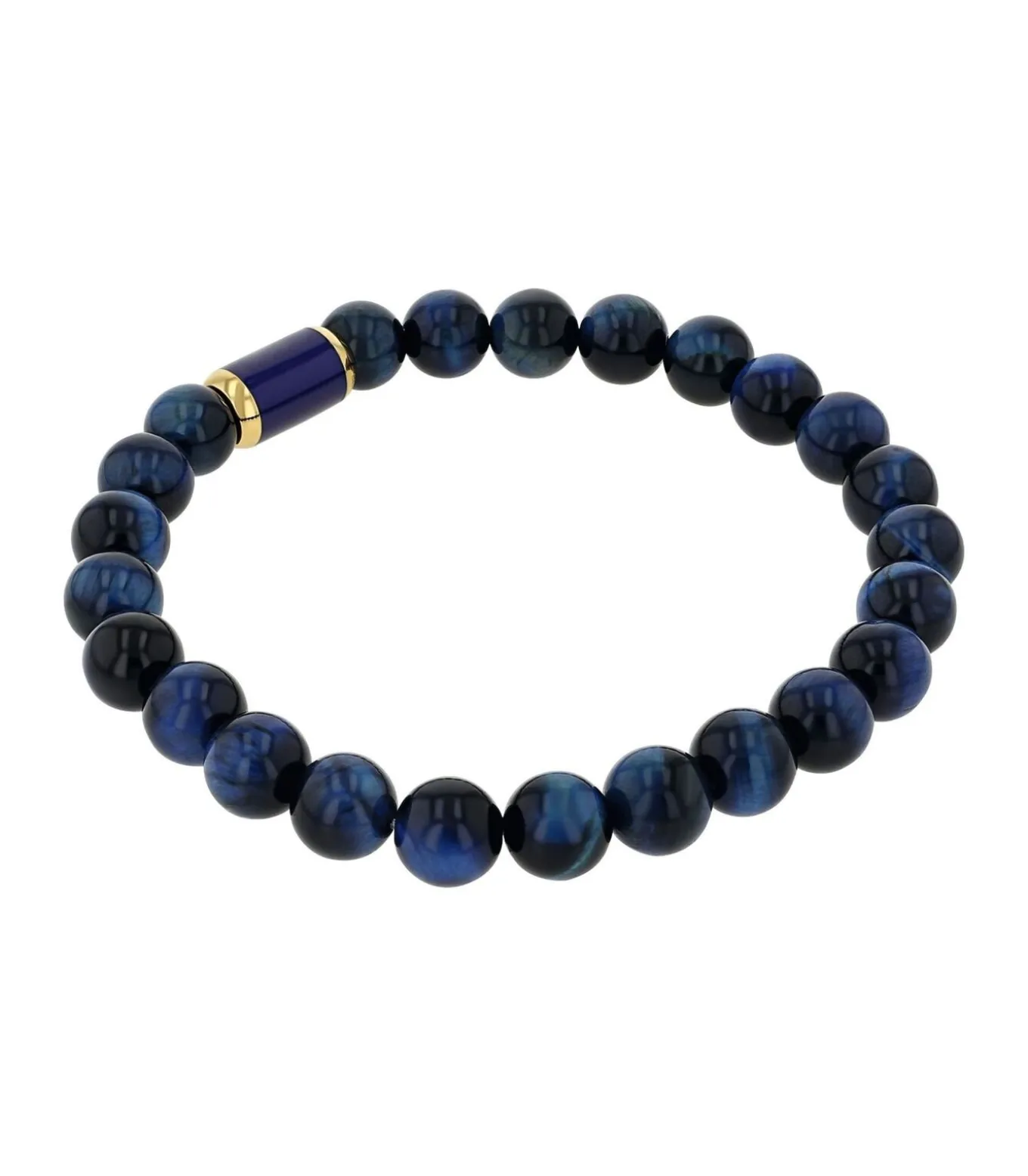 Armband voor mannen, roestvrij staal, tijgeroog