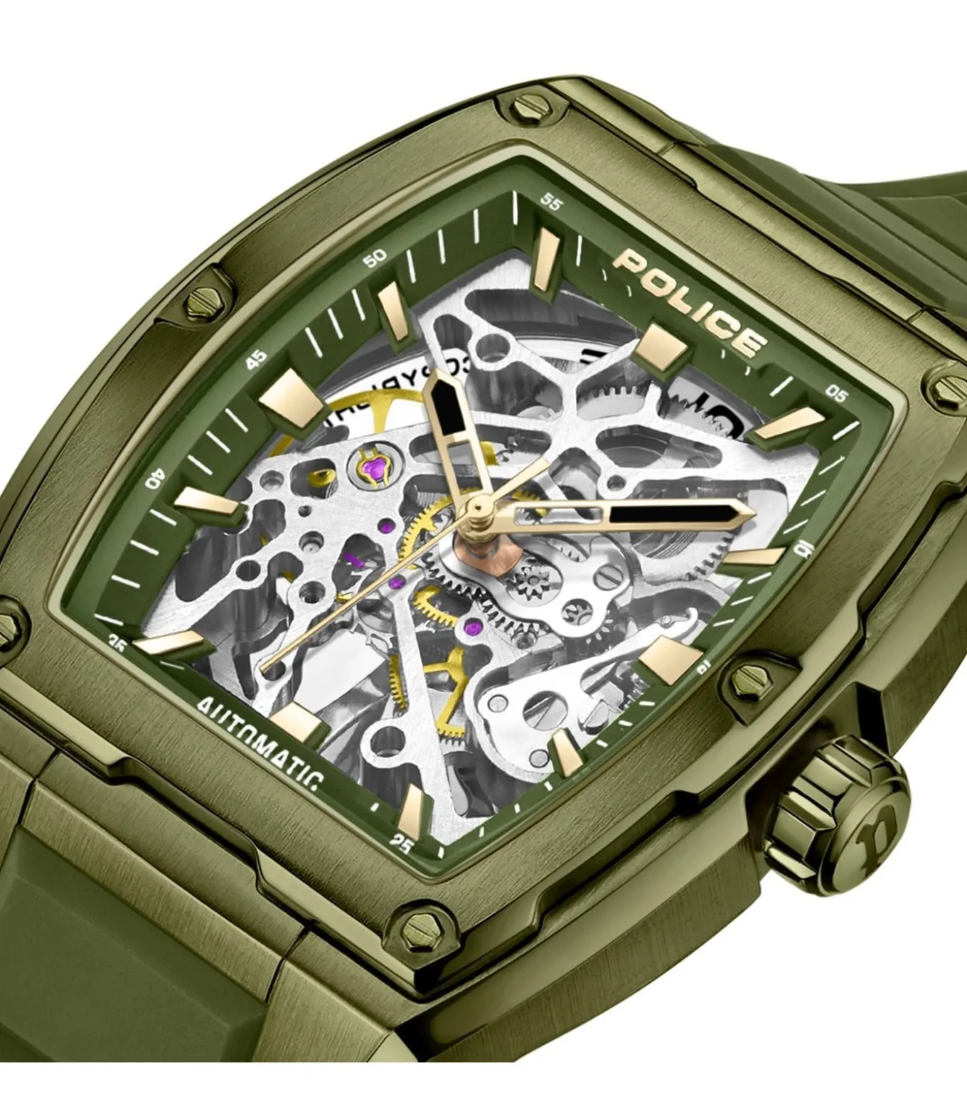 Automatisch horloge Skeletor Green