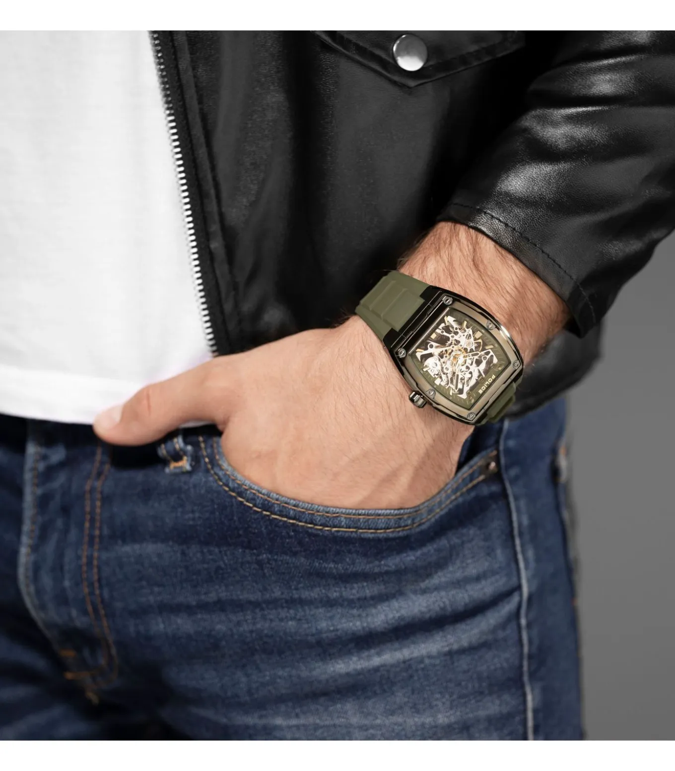 Automatisch horloge Skeletor Green