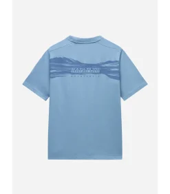 Back graphic t-shirt - faded denim