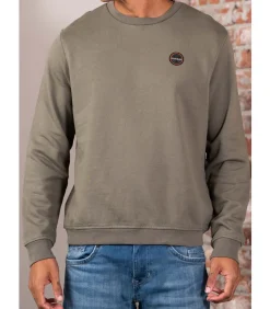 Badge crewneck- tea leaf