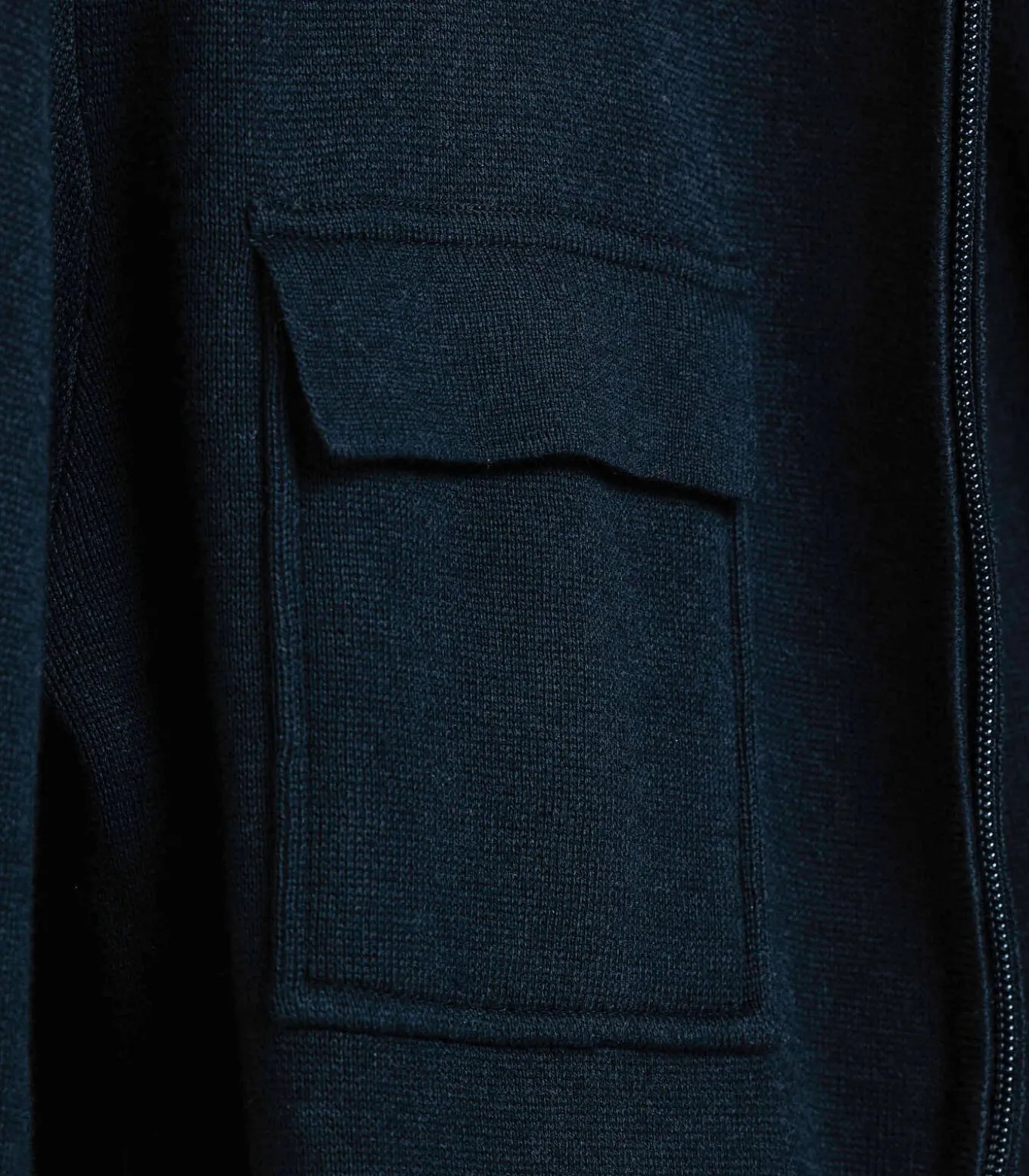 Baileys Gebreid Vest met Rits – Navy