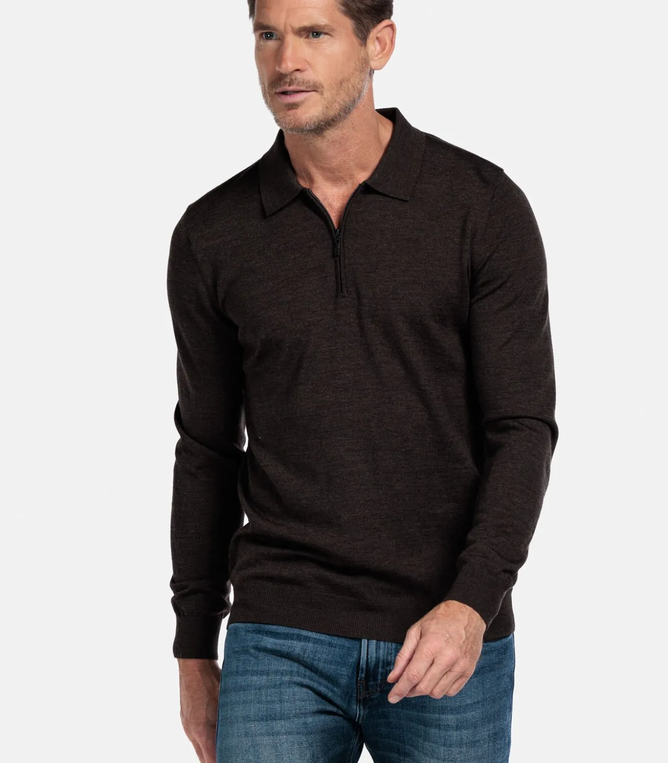 Baileys Merino Wol Pullover - Donkerbruin