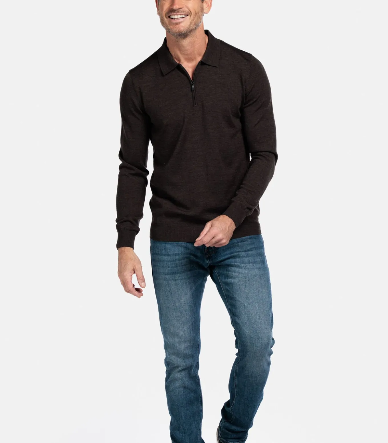 Baileys Merino Wol Pullover - Donkerbruin