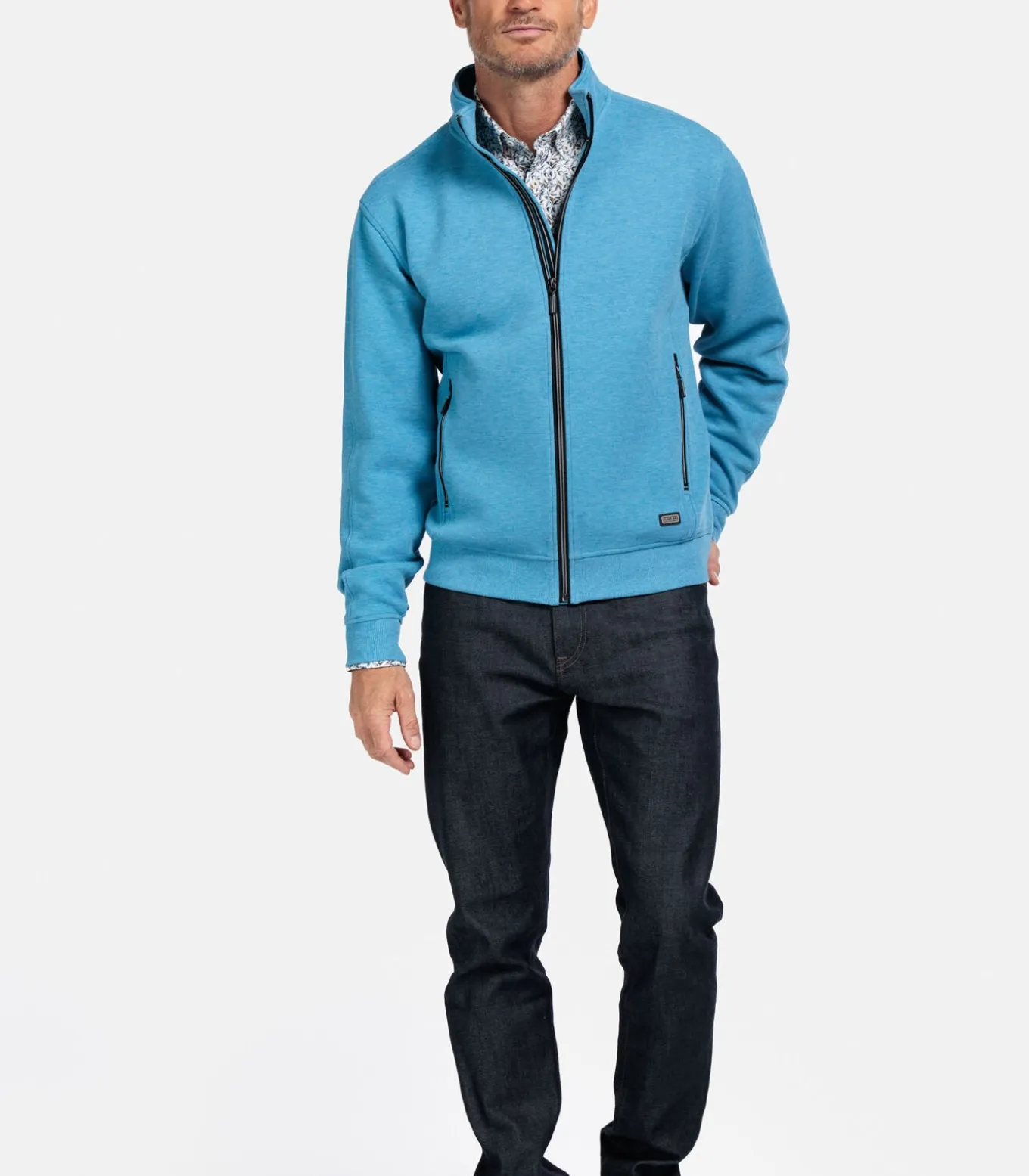Baileys Pique Sweatvest - Sky Blue