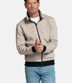 Baileys Sweatvest met Rits – Beige