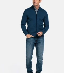 Baileys two-tone vest - Middenblauw