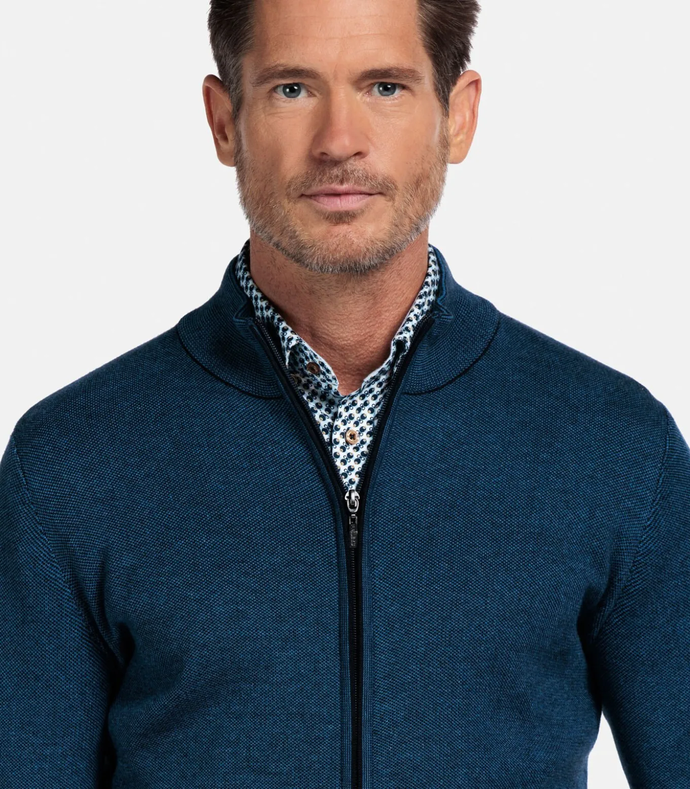 Baileys two-tone vest - Middenblauw
