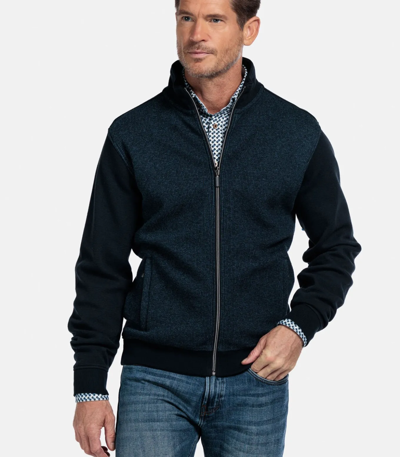 Baileys two-tone vest - Navy