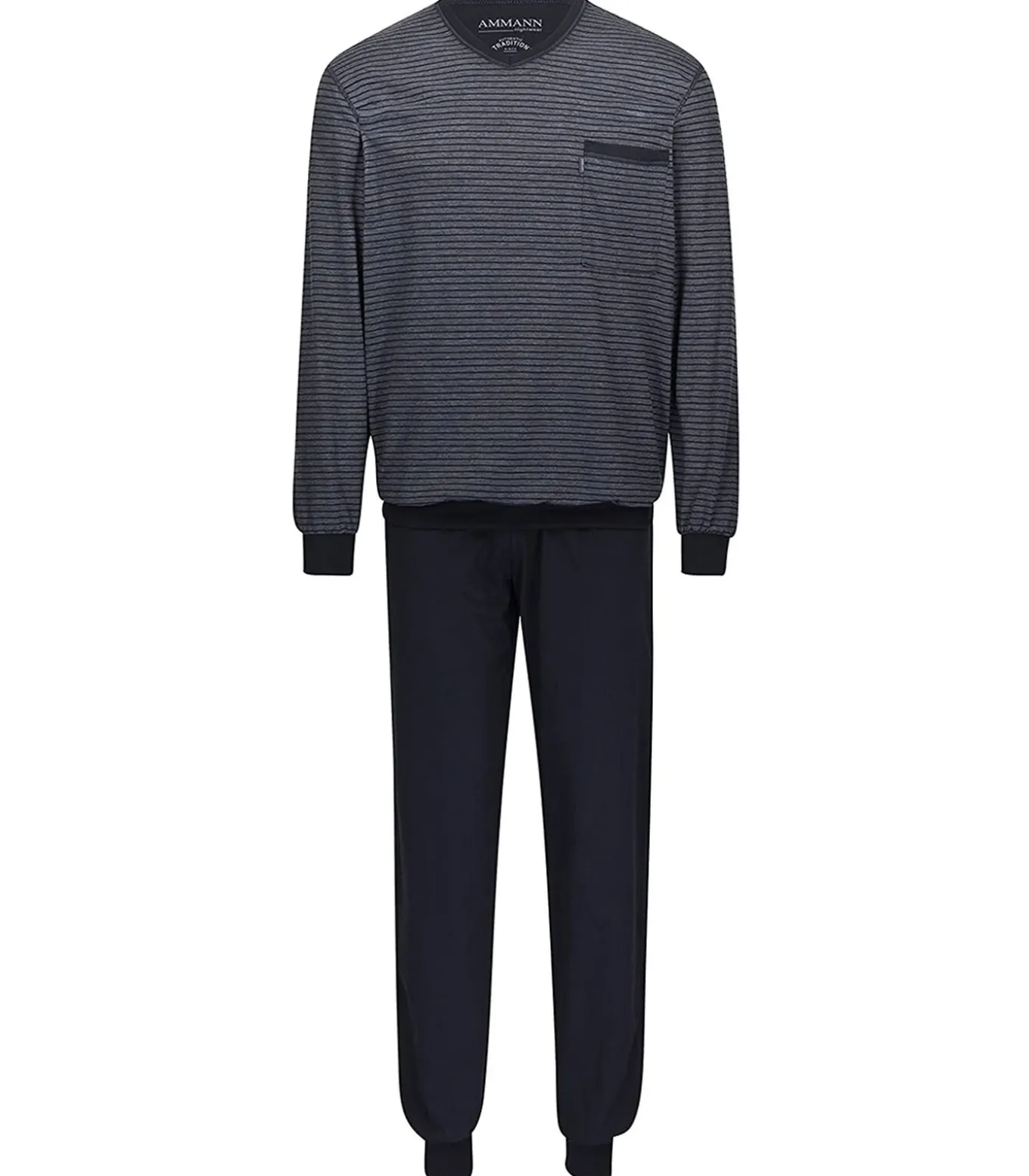 Basic lang - pyjama met V-hals