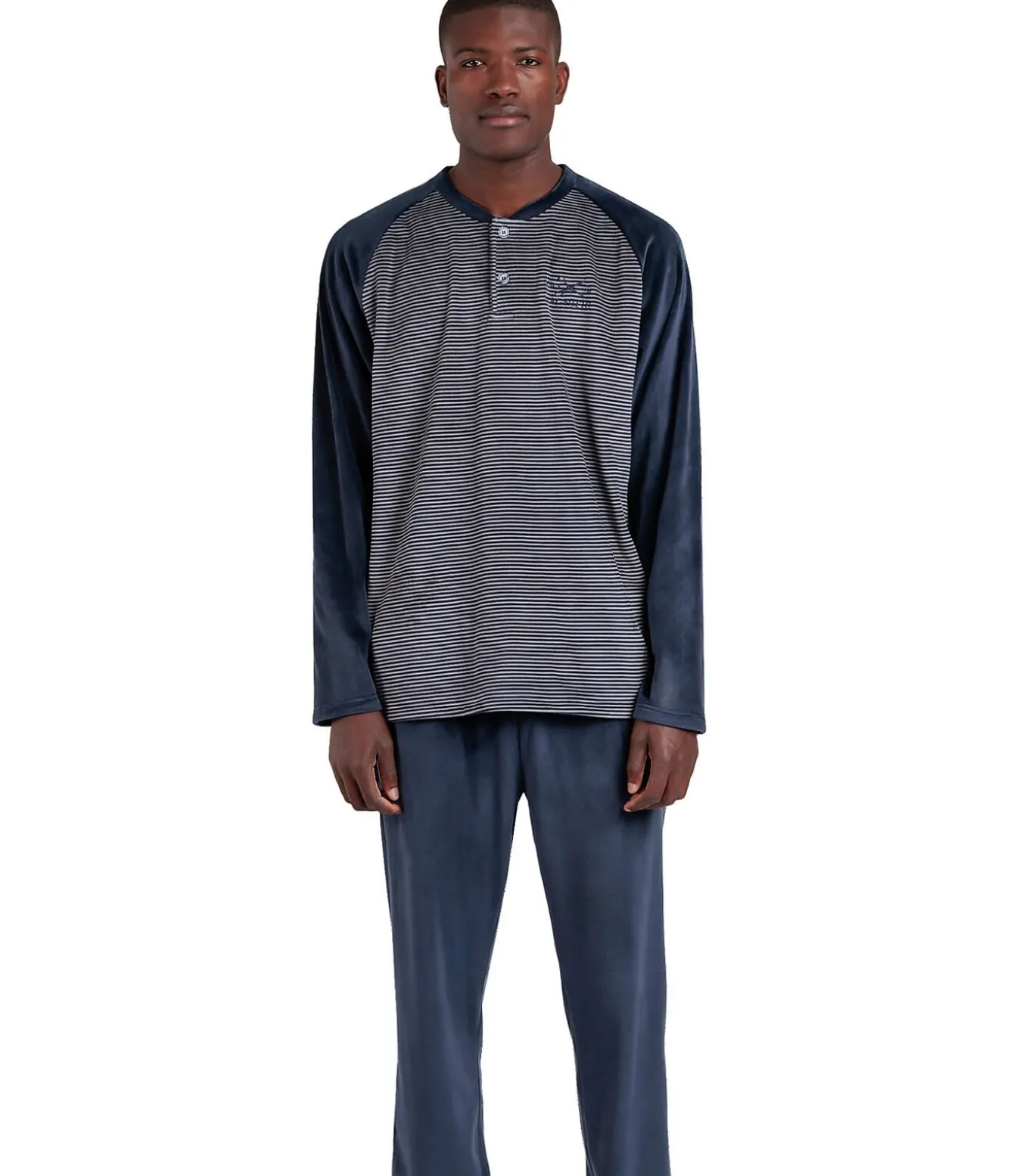 Basic Pyjama fluwelen outfit broek top lange mouwen