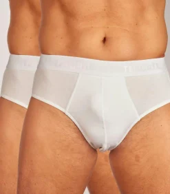 Basics 2-Pack heren sportslips - 32319 - Heren slips met elastische band - Biologisch katoen - Mannen ondergoed