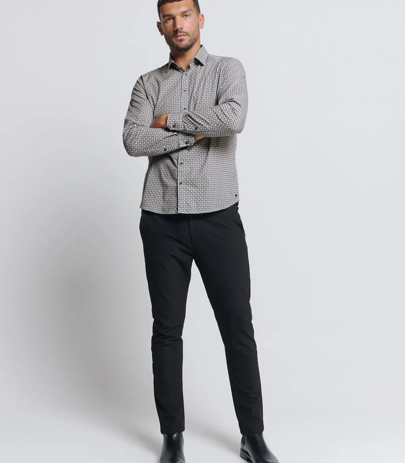 Bedrukt Stretch Shirt