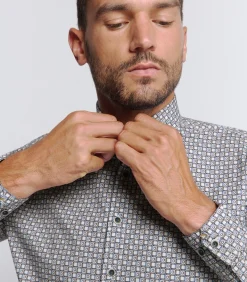 Bedrukt Stretch Shirt