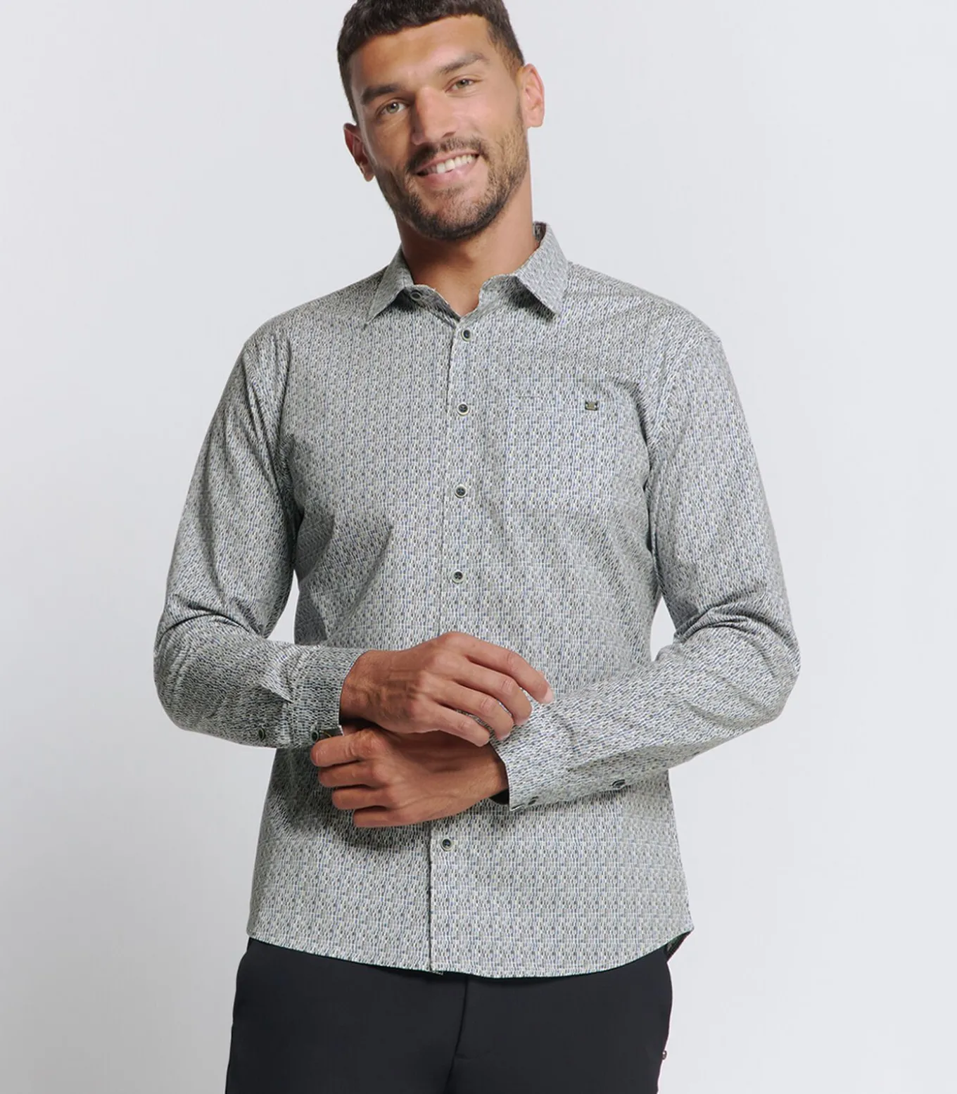 Bedrukt Stretch Shirt