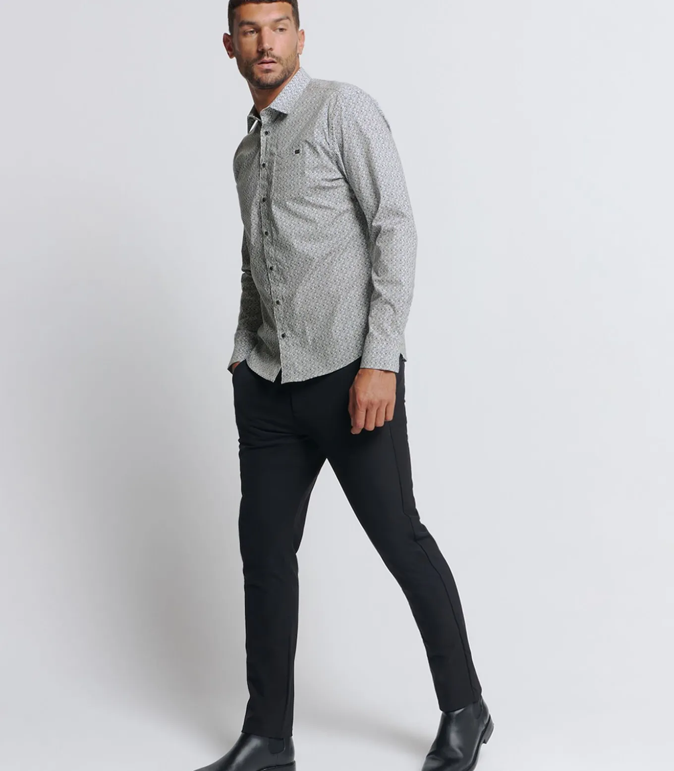 Bedrukt Stretch Shirt