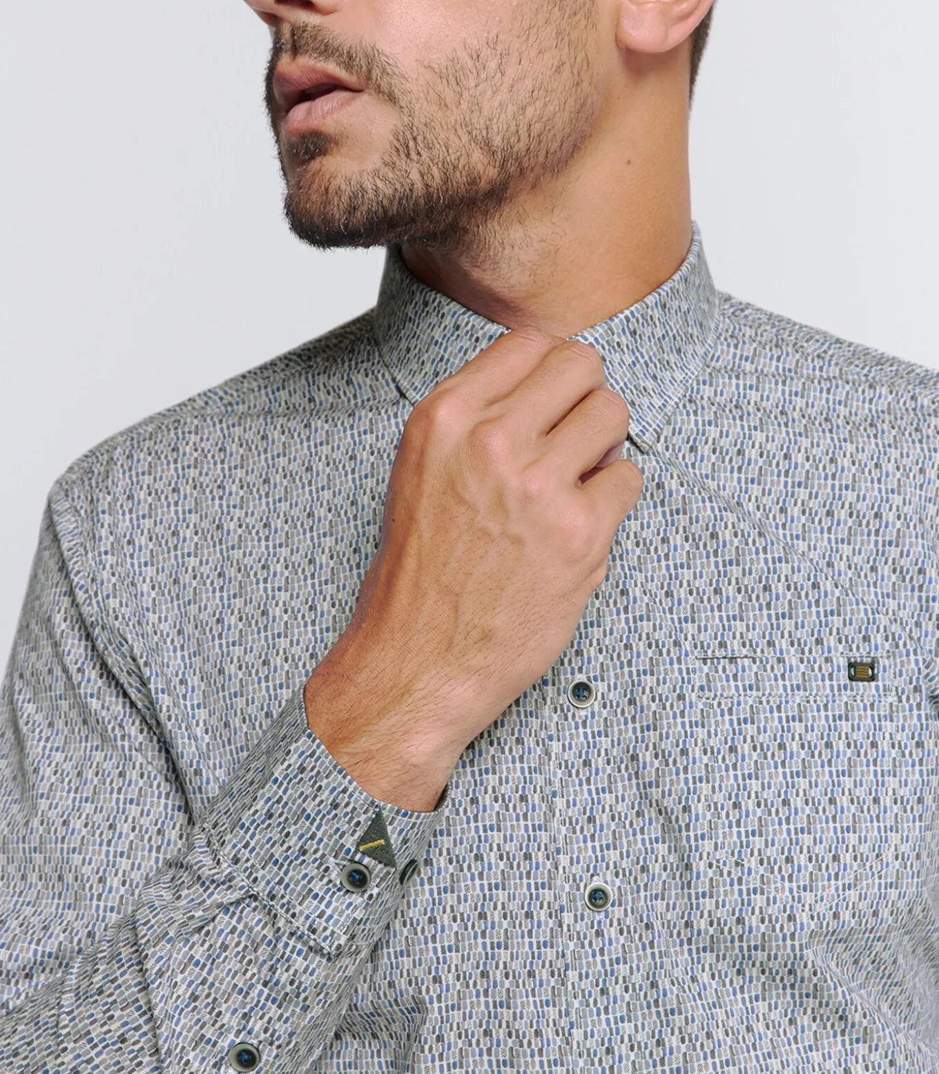 Bedrukt Stretch Shirt